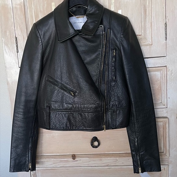 Camilla and Marc Leather Biker Jacket "The Andalucia" - Picture 3 of 14